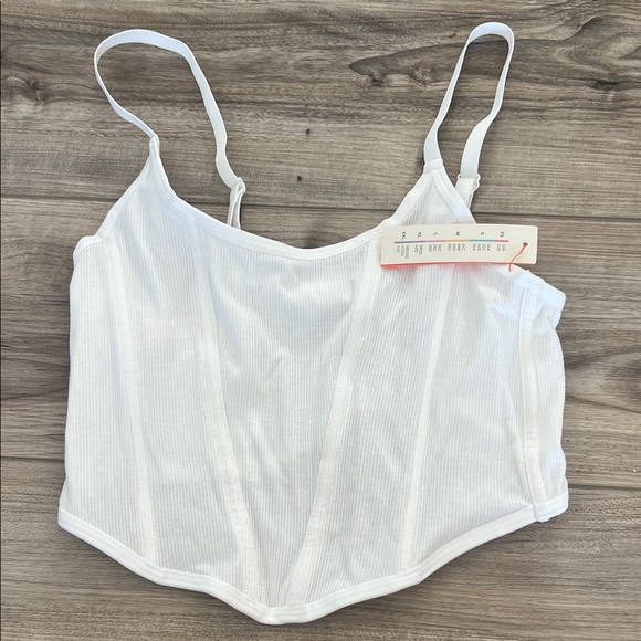 Colsie Tops - Colsie White Ribbed Bustier Top